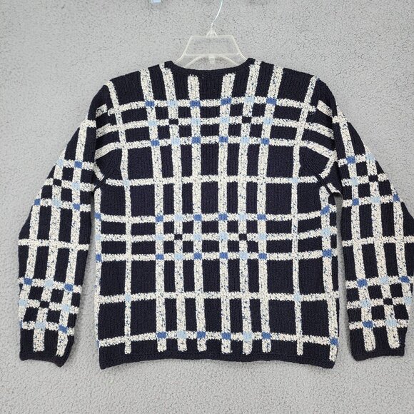 Talbots Women's Medium* Dark Blue Knit Cardigan Button Front Sweater - Picture 10 of 11